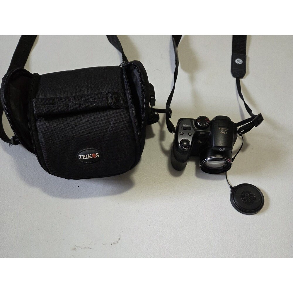 GE Power Pro X500 16.0MP Digital Camera Black - 15x Zoom + 8GB SD Card & Bag